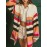 Plus Size, Colorful Striped Sweater Cardigan