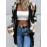 [Floral Cardigan] Plus Size - Plus Size - Women's Elegant Floral Cardigan - Long Sleeve Open Front Sweater with Button Closure, Chic Layering Piece for Fall/Winter, Office, Party, Everyday Outfits - Women's Fashion Sweater, Sweater Cardigan, Party Attire