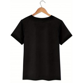Women's Casual Short Sleeve T-Shirt with Bold 