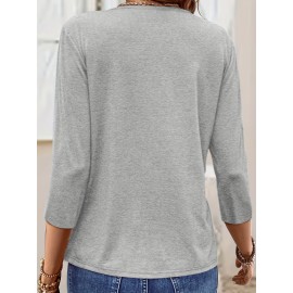 Women'S Casual V-Neck T-Shirt with 