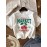 Y2K Cherry & Letter Print Jersey T-Shirt for Women, Crew Neck Short Sleeve Tee, Regular Length, Spring/Summer/Fall Casual Vacation Top, Cherry Tshirt