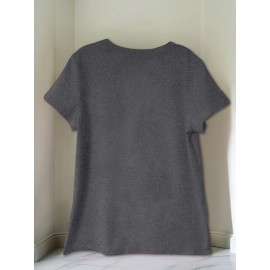 [Playful Squirrel Graphic Tee] Playful Print Top | Women's Casual 