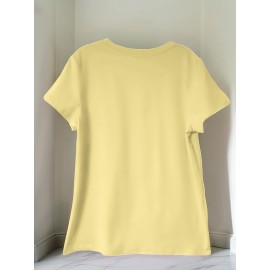 [Playful Squirrel Graphic Tee] Playful Print Top | Women's Casual 