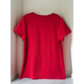 [Playful Squirrel Graphic Tee] Playful Print Top | Women's Casual 