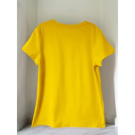 [Playful Squirrel Graphic Tee] Playful Print Top | Women's Casual 