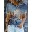 Women's Venice Gondola & Rialto Bridge Print Short Sleeve T-Shirt - Vibrant Venetian Canal Scene, Breathable Round Neck Casual Top for Spring/Summer, Machine Washable, Summer Clothing, Artistic Scene Tee, Nontransparent Fabric